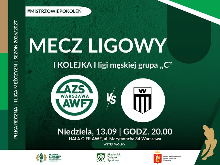 Derby Warszawy na inaugurację. AZS AWF podejmie Warszawiankę