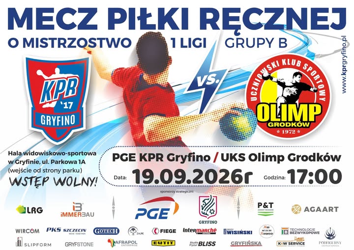 KPR Gryfino zaczyna u siebie od starcia z liderem. Do miasta jedzie Olimp Grodków