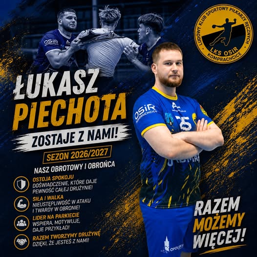 Łukasz Piechota zostaje w LKS OSiR Komprachcice