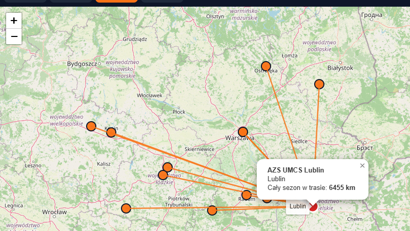 Policzyliśmy kilometrówkę całej męskiej I ligi. Ponad 6 okrążeń Ziemi, a rekordzista przejedzie 7,6 tysiąca km