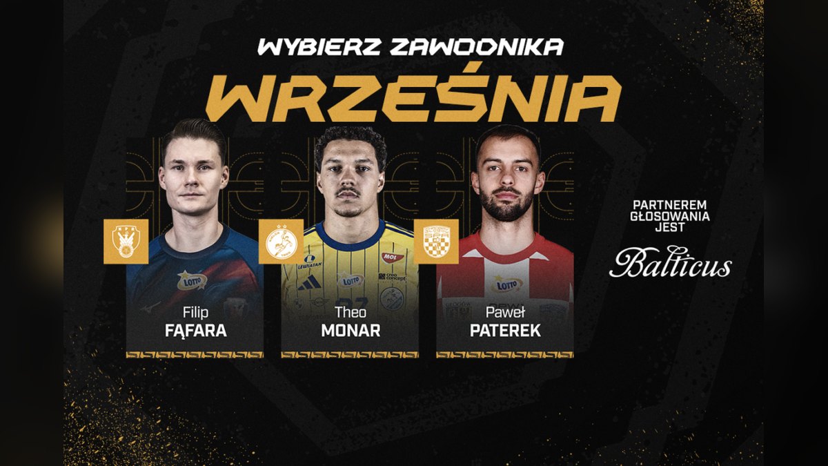 Trio kandydatów do tytułu najlepszego we wrześniu - kibice zdecydują