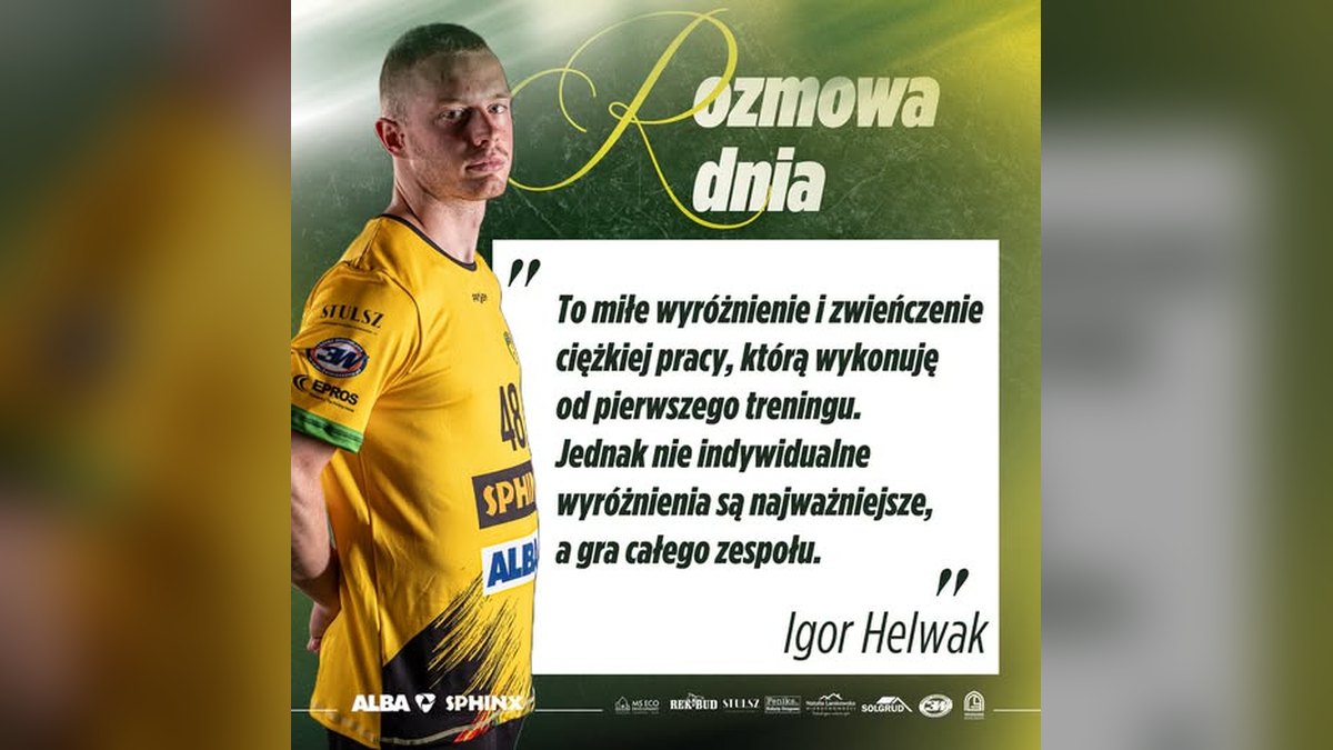 Igor Helwak zawodnikiem miesiąca. Grudziądz jedzie po kolejne punkty do niepokonanego Morąga